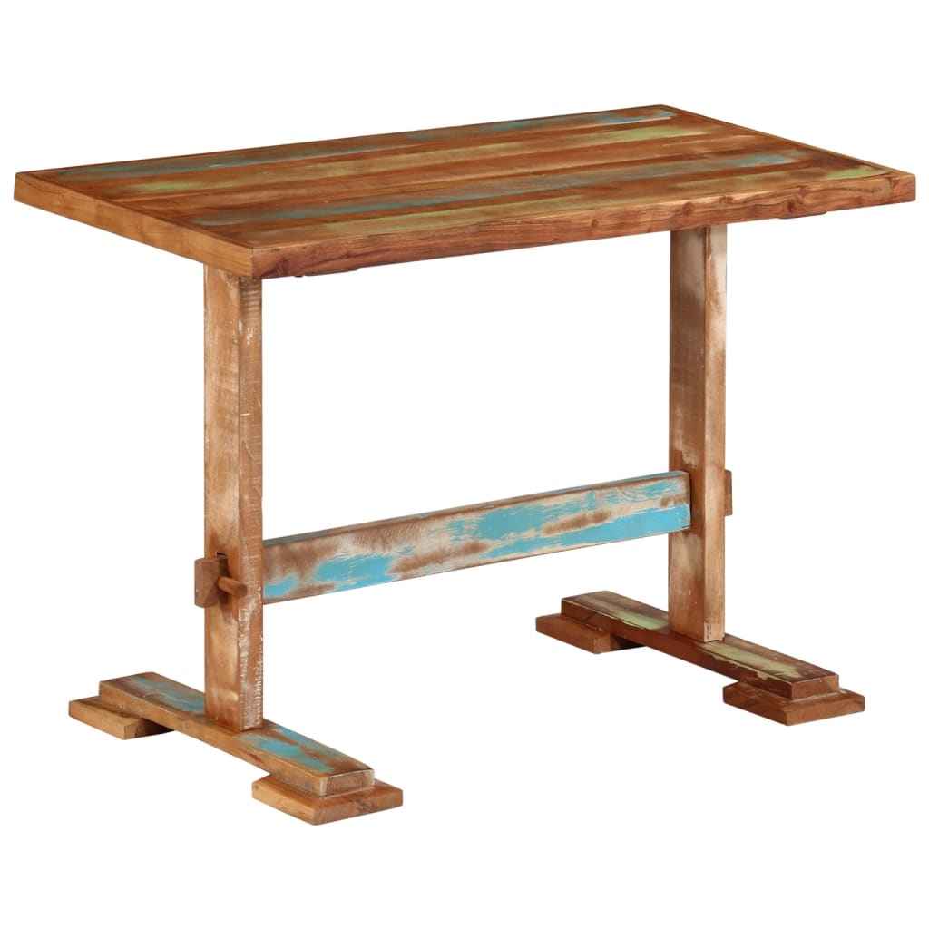 vidaXL Mesa de jantar 110x55x78 cm madeira recuperada maciça